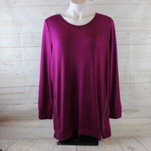 𝅺CHICO'S Zenergy 2 Fleece Lined Zipper Sides Tunic
